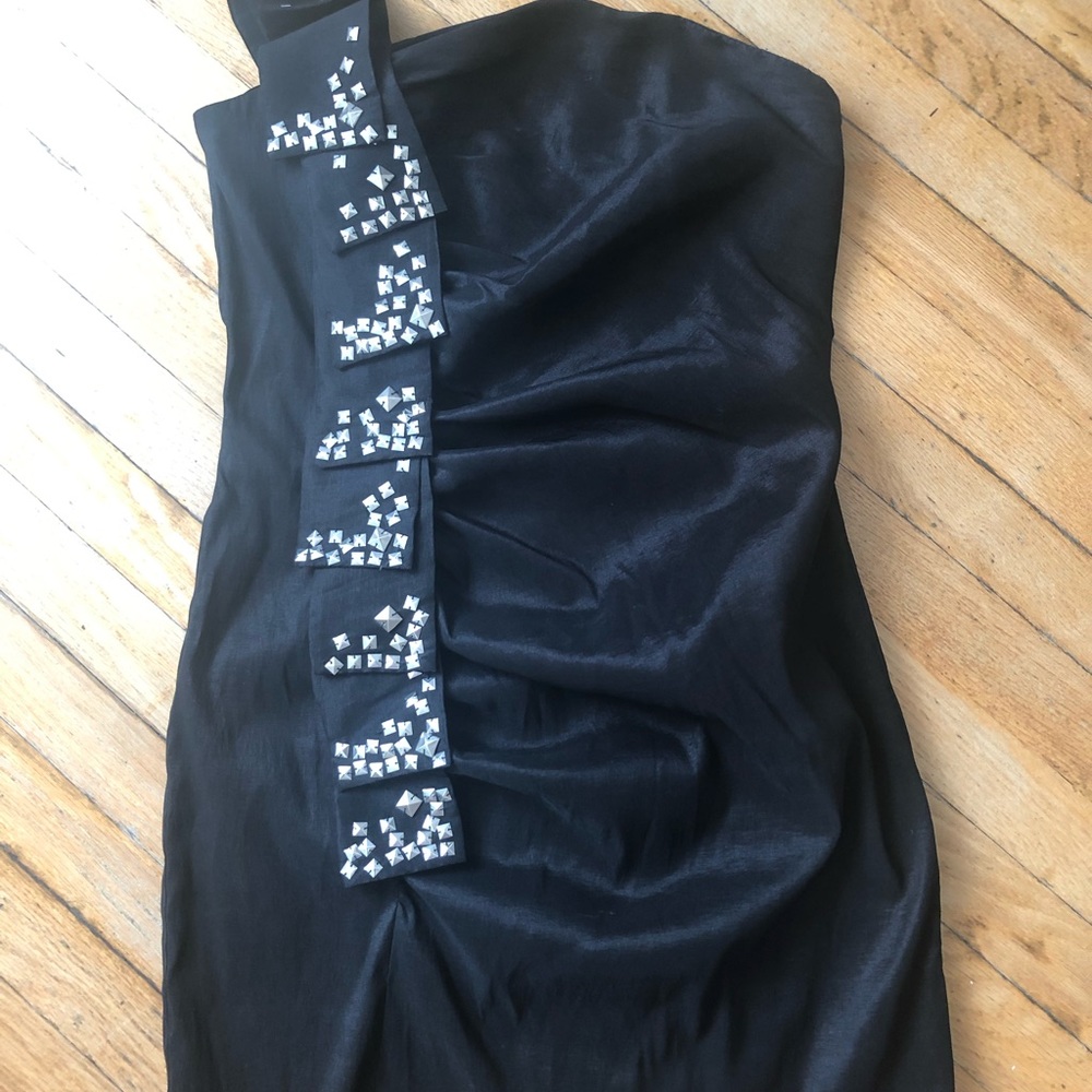 Side shoulder studded dress (runs small)